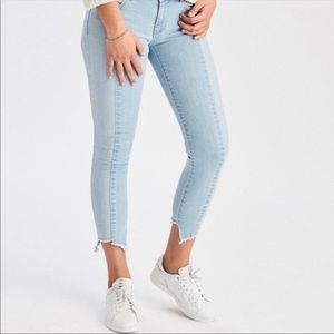 american eagle two toned jeans
